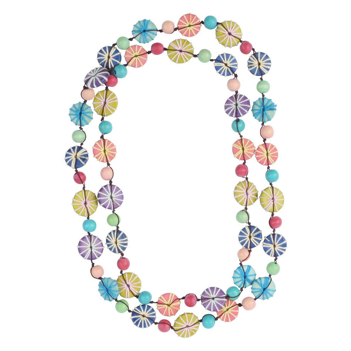 Wooden Mini Sunburst Necklace BPN235