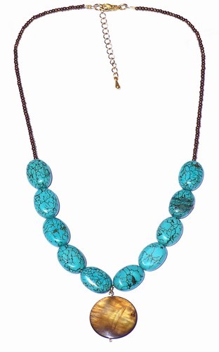 Turquoise and Mother of Pearl Necklace