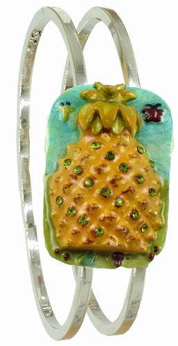 Pineapple Disk Cuff Bracelet