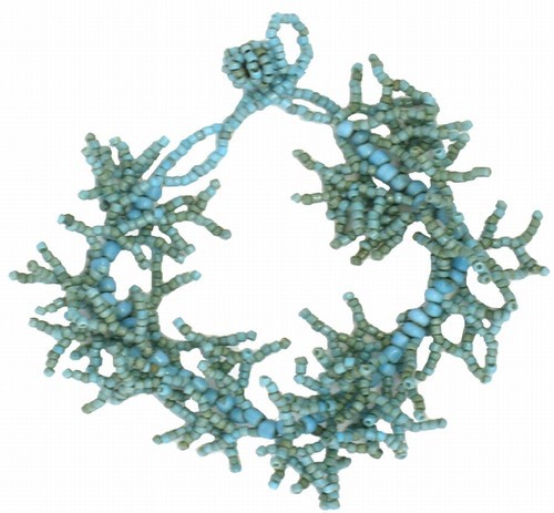 Coral Shape Seed Bead Bracelet Turquoise