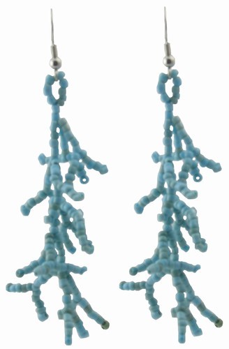 Coral Shape Seed Bead Earrings
