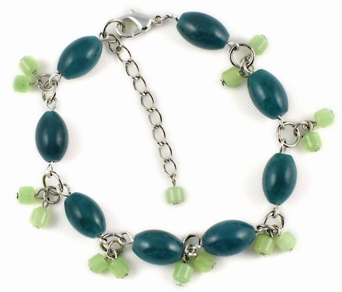 Jade Dangle Bead Bracelet
