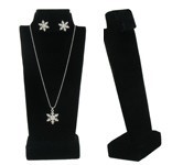 Black Velvet Necklace And Earring Display