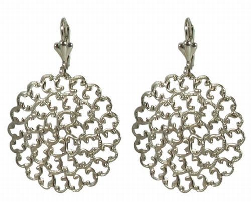 Medallion Silver Earrings