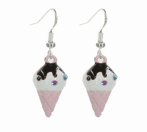 Ice Cream Earrings Pink