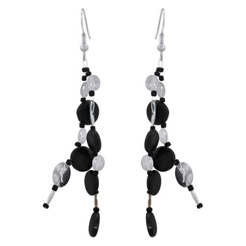 Wood & Sequin Earrings