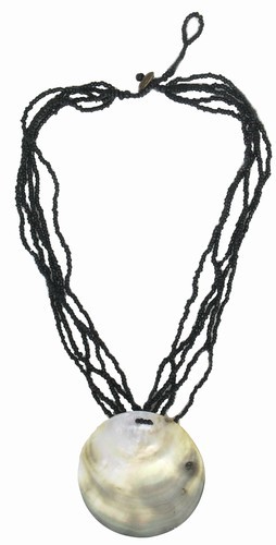 Seed Bead Necklace With Shell Pendant