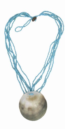 Seed Bead Necklace With Shell Pendant