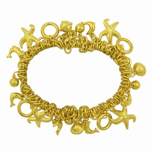 Nautical Stretch Bracelet, Gold