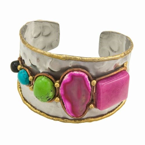 Semi-Precious, Agate Cuff Bracelet