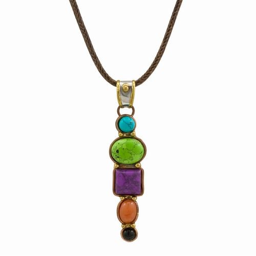 Semi-Precious, 5 Stone Necklace