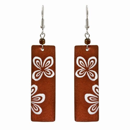 Handpainted Shell Earrings