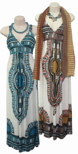 Long Medallion Print Dress Prepack