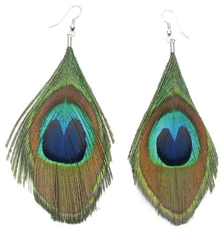 Peacock Feather Earrings