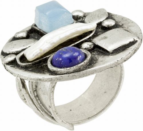 Semi-Precious, Medallion Ring 2