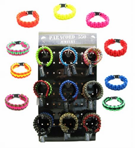 Para Cord Bracelet Assortment with Display