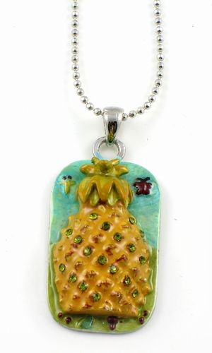 Pineapple Disk Necklace