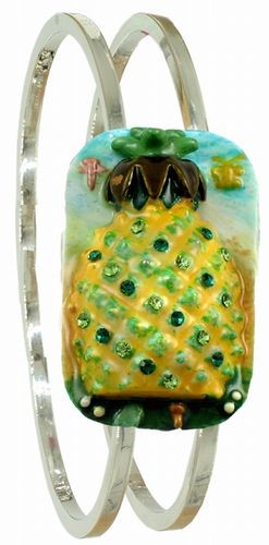 Pineapple Disk Cuff Bracelet