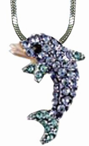Dolphin Necklace Blue