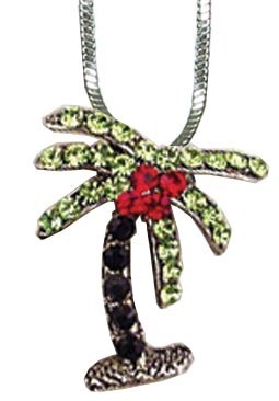 Palm Tree Necklace Black/Green