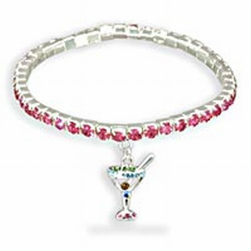 Martini Stretchy Anklet Pink