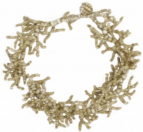 Coral Shape Seed Bead Bracelet Natural