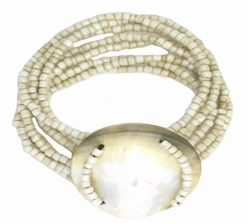 Shell Seed Bead Bracelet Natural