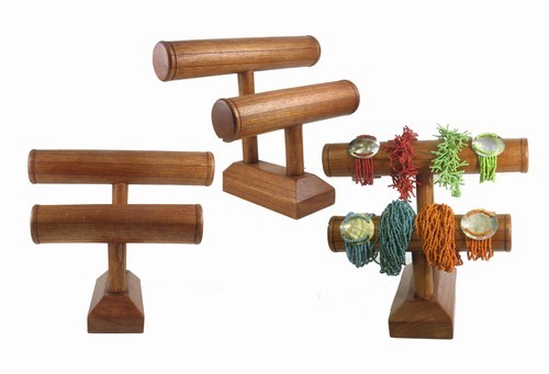 Wood Double Bracelet Stand