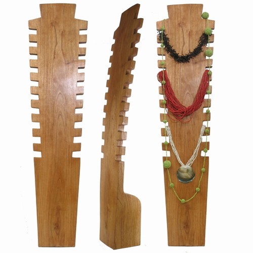 Wood Multi Tier Necklace Display