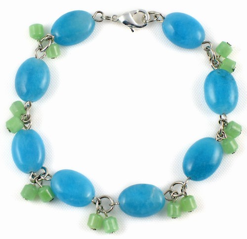 Jade Dangle Bead Bracelet