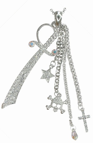 Sword and Crystal Cluster Necklace