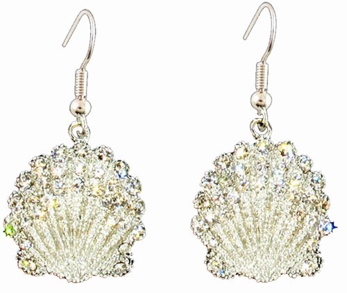 Silver Scallop Shell Earrings