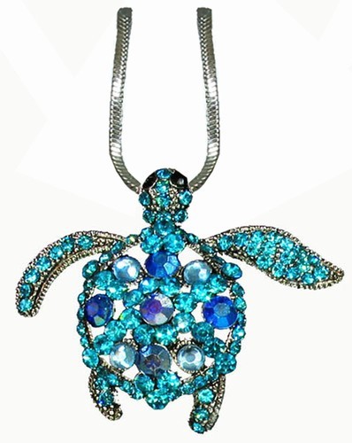 Blue Sea Turtle Necklace