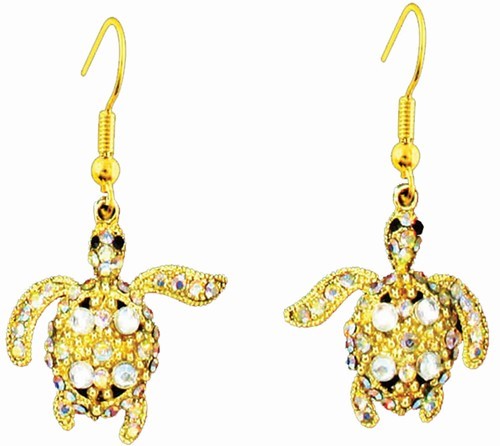 Gold Sea Turtle Earrings