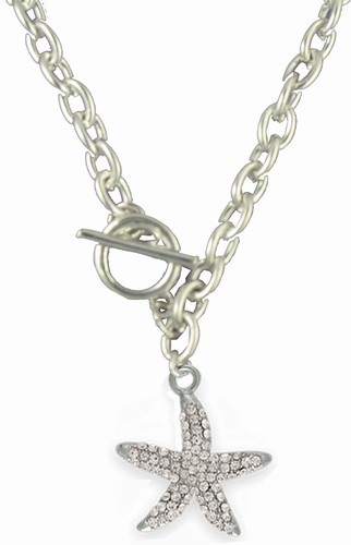 Silver Starfish Toggle Necklace