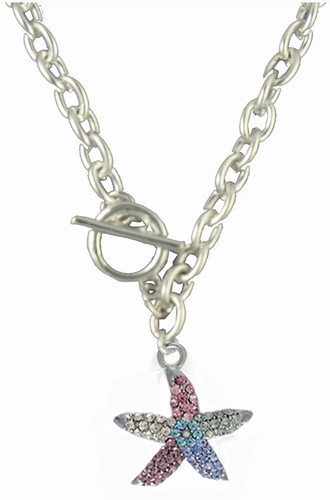 Multicolored Starfish Toggle Necklace