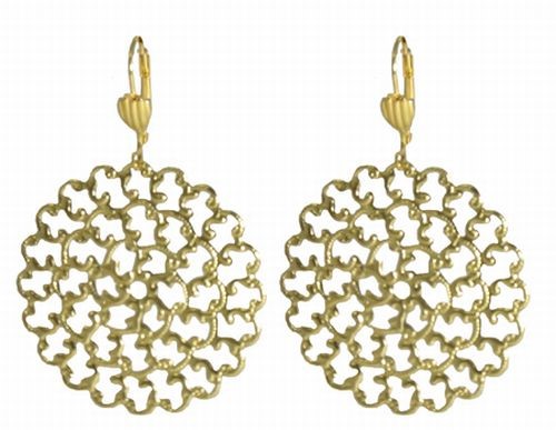 Earrings, Medallions, Gold