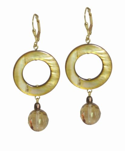Mother of Pearl & Jasper Earrings