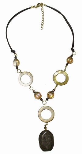 Bronzite Drop Necklace