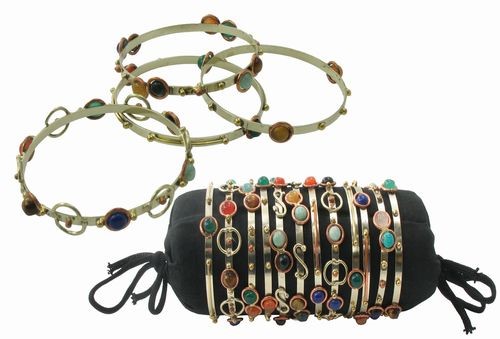 Tri Metal & Stone Bracelets