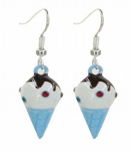 Ice Cream Earrings Blue