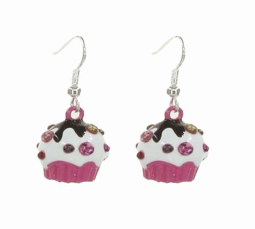 Cupcake Earrings Pink