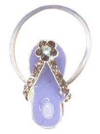 Purple Flip Flop Toe Ring