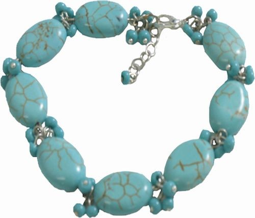 Turquoise & Czech Glass Bracelet
