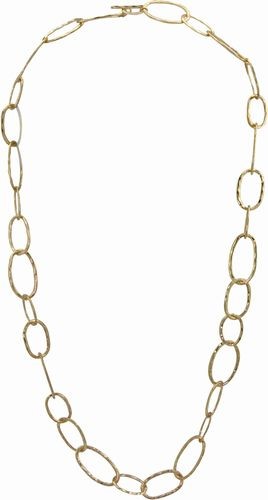 Necklace, Hammered Gold Chain