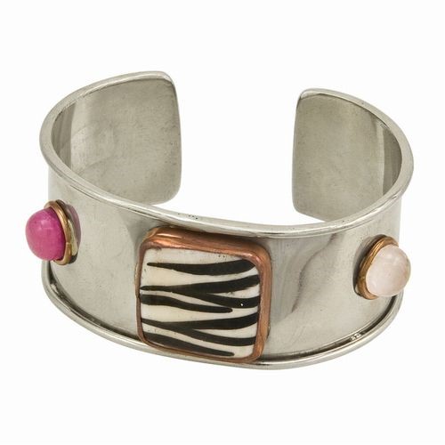 Semi-Precious, Zebra Cuff Bracelet