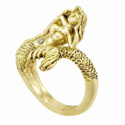 Mermaid Ring, Gold