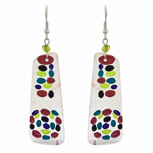 Handpainted Shell Earrings