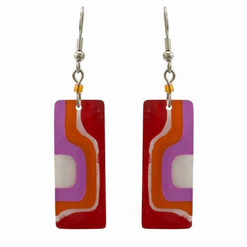 Handpainted Shell Earrings