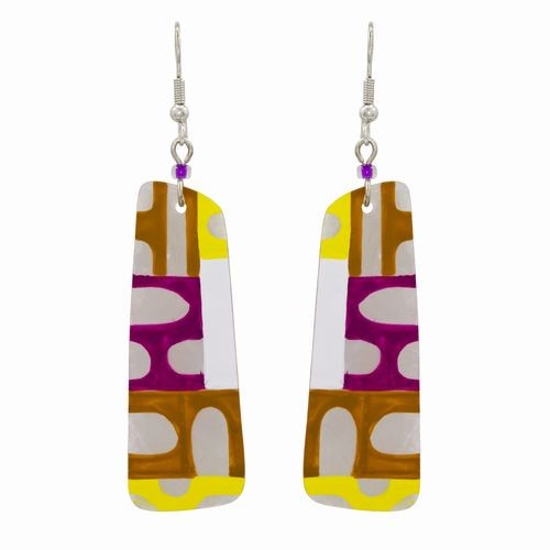Handpainted Shell Earrings